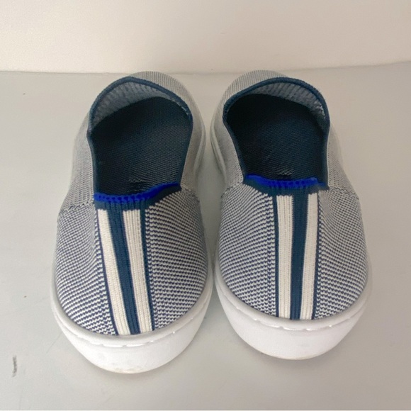 Rothy's The Original Slip On Sneaker Size 7.5 Weave Blue White Knit - Picture 6 of 9